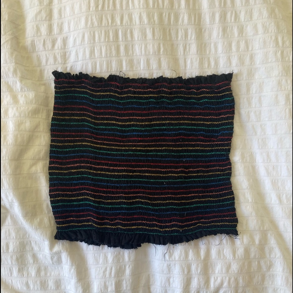 Tube top stretchy with stripes